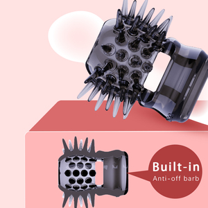 Mainan Seks cincin <span class=keywords><strong>Penis</strong></span> landak berduri dengan cincin O Desain penunda kunci ejakulasi kuat stimulasi vagina dan stimulasi G Spot - Product Image 5