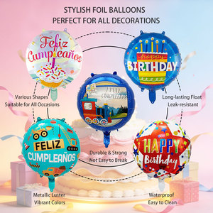 Globos Clásicos de Helio Ecológicos de 18 Pulgadas '<span class=keywords><strong>Feliz</strong></span> Cumpleaños' en Español, Decoración para Fiestas, Suministros para Fiestas - Product Image 4