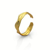 Chris april Dernière conception Bracelets manchette minimaliste en argent sterling 925 plaqué or