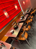Nouveau charbon de bois de restaurant japonais de table commerciale Table en granit de gril de barbecue coréen