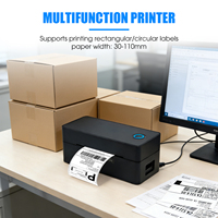 Impresora de Etiquetas Térmicas HZTZ de 4 Pulgadas, Compatible con USB + WiFi, Android/iPhone/Windows/Mac, 1 Año de Garantía