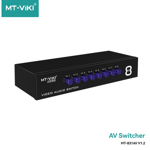 Commutateur audio-vidéo AV RCA professionnel, <span class=keywords><strong>8</strong></span> entrées 1 sortie, pour moniteurs - Product Image 1