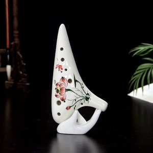 Ocarina traditionnelle chinoise en porcelaine à 12 trous, instrument de musique folklorique, cadeau souvenir, vente en gros - Product Image 5