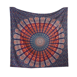 <span class=keywords><strong>Tapisserie</strong></span> murale personnalisée avec imprimés numériques, vente en gros, indienne, bohémien, Mandala, Hippie, Polyester - Product Image 1