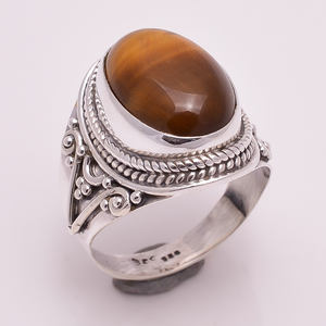 แหวนเงินดรูซี่เงินโบราณ925ทำมือเครื่องประดับแฟชั่นสำหรับผู้หญิงสำหรับงานแต่งงาน - Product Image 3