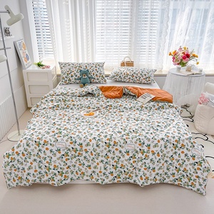 Nuovo Trapuntino Estivo a Doppio Strato Stampato 100% <span class=keywords><strong>Cotone</strong></span> Lavato con Imbottitura in Fibra di Poliestere, Ecologico, per Casa e Letto, Regalo, Vendita all'Ingrosso - Product Image 3