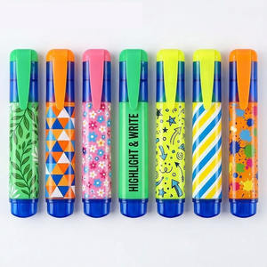 Stylo surligneur fluorescent de papeterie scolaire ODM/OEM, logo personnalisé, marqueur pour tableau d'affichage, cadeau promotionnel pour événements - Product Image 5