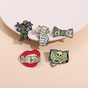 Punk Halloween squelette émail épingles ensemble créatif Cowboy <span class=keywords><strong>botte</strong></span> sorcière <span class=keywords><strong>chat</strong></span> Science Fiction films broches épinglette Badge - Product Image 1