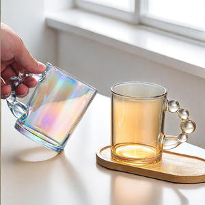 Tasse à café au lait de luxe rétro au design élégant, en verre à bulles à prix abordable, style Instagram, avec tasse à thé de l'après-midi et tasse de niche pour la sieste - Product Image 3