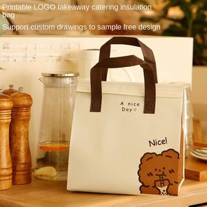 Disposable Takeaway Heat Preservation Bag Universal <b>Catering</b> Dessert Cake Milk Tea Ice Cream Non-woven Composite Material - Product Image 2