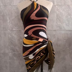 2026年ビーチウェア ポリエステル製ワンピース水着 ビキニ水着 ヘッドバンド付き レディース水着 スカーフセット付き 卸売 - Product Image 2