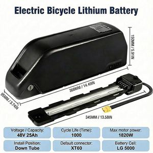 <b>48V</b> Ebike <b>Battery</b> 25Ah US Stock, 5000mAh 13s5p Lithium Ion Pack with 50A BMS 3A XT60 for High Power Ebike - Product Image 6