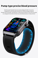 Reloj Inteligente con Pantalla Táctil de 2.10 Pulgadas, Monitor de Frecuencia Cardíaca y Presión Arterial, Bomba de Aire, SOS, Reloj Inteligente de Salud