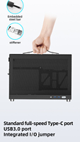 Boîtier en alu 12.4L Support de boîtier d'ordinateur portable ITX 240 support de refroidissement par eau SFX/SFX-L PSU, OEM/ODM USB3.0 Type-c