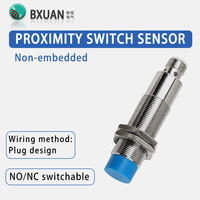 Sensor Proximitas Induktif Non-Terintegrasi M18 8mm, Deteksi Logam, Output PNP NO, DC 10 hingga 30V, Saklar Pendekatan Industri