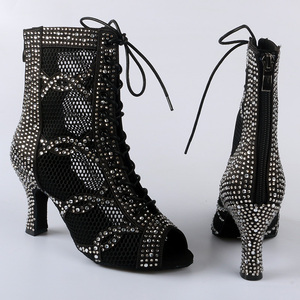 Scarpe da Ballo Latino <span class=keywords><strong>Sexy</strong></span> e Morbide per Donna, Sandali con Tacco Alto per Jazz e Tango, Stivali Comodi per Danza Latina e Jazz - Product Image 1