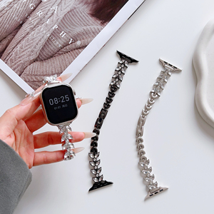 Correas de reloj de diamantes de lujo para <span class=keywords><strong>Apple</strong></span> Watch 10 correa de repuesto para <span class=keywords><strong>IWatch</strong></span> pulsera de muñeca cadena de reloj inteligente 38 42 44 45 49 mm - Product Image 6
