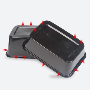 Disposable Takeout Lunch Box <b>Clear</b> Airtight Microwave Safe Plastic <b>Containers</b> with Lids Leak-proof & Freezer Safe - Product Image 5