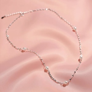 สร้อยคอไข่มุกเงินแท้ S925 ความยาวโซ่ 405 ซม. รูปดาว สำหรับผู้หญิง สวมใส่ได้ทุกวัน - Product Image 2