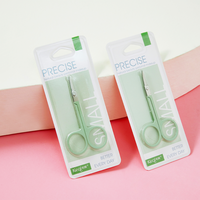 S, belle acier inoxydable sécurité manucure ongles ciseaux à poils du visage ciseaux à sourcils pour usage domestique