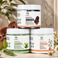 Masque facial en gelée cristalline en poudre, à base de Ganoderma, thé vert, camomille, biologique, hydro-peeling, pour usage SPA, 200g, marque privée