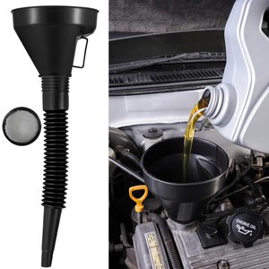 Entonnoir à huile en plastique durable, multifonctionnel et flexible, à large ouverture, pour le transfert de carburant, de liquides et d'huile automobile - Product Image 2