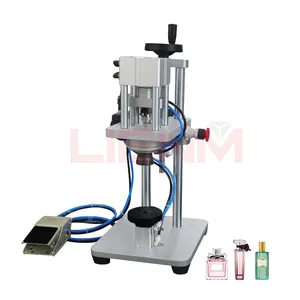 LIENM Factory Semi-automatic Crimping Perfume Bottles Machine Cap Sealing Machine For Perfume Sprayers Bottles