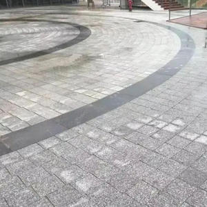 G654 Pierre de granit gris foncé polie flammée antique aiguisée brossée extérieure moderne style chinois pavé briques de route prix - Product Image 5