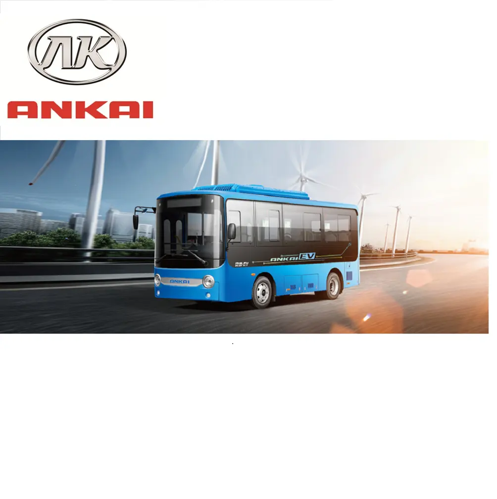 Ankai elektrischer Kleinbus China nationales Standard ladegerät 6 Meter elektrischer Bus maximal 19 Passagiere kleiner Bus Stadtbus zwei Schritte