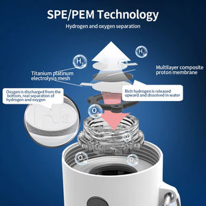 Générateur d'<span class=keywords><strong>eau</strong></span> hydrogénée portable 1500 ml, PC de qualité alimentaire, bouteille d'<span class=keywords><strong>eau</strong></span> hydrogénée 1000 ppb pour le sport, batterie, plastique, usage domestique - Product Image 2