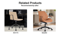 Chaise de bureau moderne nordique en tissu avec dossier, siège réglable en hauteur par vérin, base pivotante 5 étoiles, confortable et idéale pour la détente