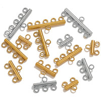 Pendentif de connexion poreuse en acier inoxydable plaqué or transfrontalier bricolage accessoires faits à la main anneau de soudage collier à poitrine