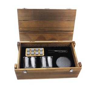 Yo gano Whisky piedras regalo conjunto de 8 naturales <span class=keywords><strong>esteatita</strong></span> con estilo caja de madera y libre bolsa de terciopelo - Product Image 2