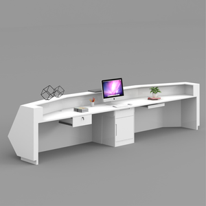 Hiện Đại Vòng Kim Cương Salon Truy Cập Độ Bóng Cao Thuộc Da Spa Bling Bling Tiếp Nhận Bục Trạm Bàn Trước Với Logo - Product Image 3