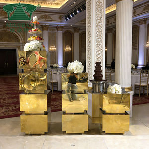 Soporte de pared de flores de decoración de boda de acero inoxidable dorado de tamaño personalizado - Product Image 5