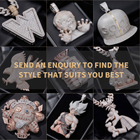 Nouvel Arrivage Pendentif Visage de Jésus en Argent Sterling 925 et Moissanite, Style Hip Hop 3D Iced Out pour Hommes, Cadeau pour Fête Streetwear