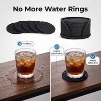 Sous-verres en feutre personnalisés OEM avec support, lot de 10, 4,3 pouces, absorbants, ronds, vente en gros, directement de l'usine