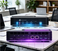 Mini PC con Windows 11, Wifi, USB-C, Puertos Thunderbolt 4, Doble Lan y Firewall para Trabajo