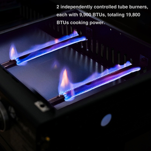 Miire prix usine X jambes Portable pli 2 brûleurs gaz de table <span class=keywords><strong>Plancha</strong></span> plaque chauffante Barbecue barbecue avec roues <span class=keywords><strong>couvercle</strong></span> <span class=keywords><strong>pour</strong></span> jardin - Product Image 4