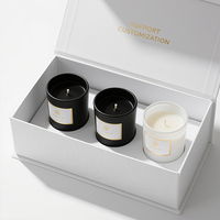 Bouteille de diffuseur de roseau en verre vide de luxe Bouteille de diffuseur d'huile essentielle en verre parfumé personnalisé avec boîte et bâtons