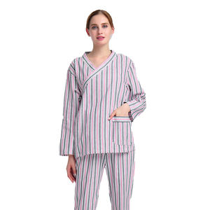 Bata de <span class=keywords><strong>hospital</strong></span> unisex mediana, batas de paciente y vestidos de enfermería reutilizables y pijamas médicos con mangas cortas para <span class=keywords><strong>maternidad</strong></span> - Product Image 4