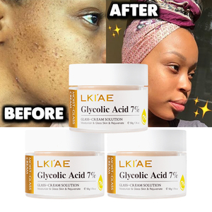 Crème de nuit pour le <span class=keywords><strong>visage</strong></span> LKIAE Vegan à l'acide glycolique, à la centella asiatica et à l'acide hyaluronique pour éliminer les <span class=keywords><strong>taches</strong></span> brunes et lutter contre les imperfections, convient à tous les types de peau - Product Image 1