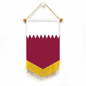 Wholesale Mini Pennant Car Flags 20x30cm Qatar Wall Decor <b>Small</b> <b>Ornaments</b> Hanging Digital Printing Satin Material - Product Image 5