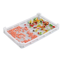 Gommes empilables de qualité alimentaire, 100 pièces, pour bonbons, savon, confiserie, gel/souple, capsules, plateaux de séchage en plastique avec ouvertures supplémentaires