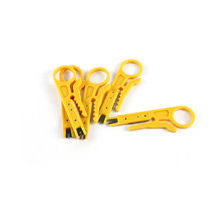 Blw Small Yellow <b>Wire</b> <b>Stripper</b> 90mm Plastic Diy Multi-functional Network Cable Tool With Blade For Fast Stripping - Product Image 3