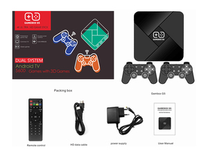 G5 Emulator dual Android TV y Linux gamebox Super consola caja de juegos HD MINI <span class=keywords><strong>PC</strong></span> 64GB regalos de navidad - Product Image 4