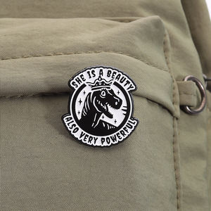 Sci Fi TAMAN DINOSAURUS Enamel Pin bahaya menghilangkan bros horor hewan kerah lencana hadiah perhiasan untuk teman penggemar - Product Image 3