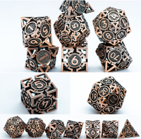 Ensemble de colliers Feeron Dragon Dice - Pendentif en métal D&D avec dés D4-D20 pour les joueurs de jeux de rôle et les amateurs de fantasy et de science-fiction