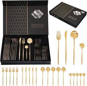 Juego de Cubiertos Clásicos de Acero Inoxidable de 24 Piezas, en Caja de Regalo, Regalos Empresariales Sostenibles y Personalizables, Cuchillo, Tenedor, Cuchara, Cucharilla - Product Image 1