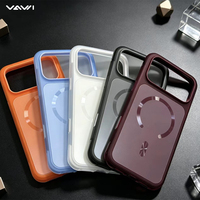 Étui magnétique à coussin d'air VAWI B555 pour iPhone 17 18 Pro et Pro Max avec texture CD et anneau de protection de l'objectif OEM ODM Commande en gros